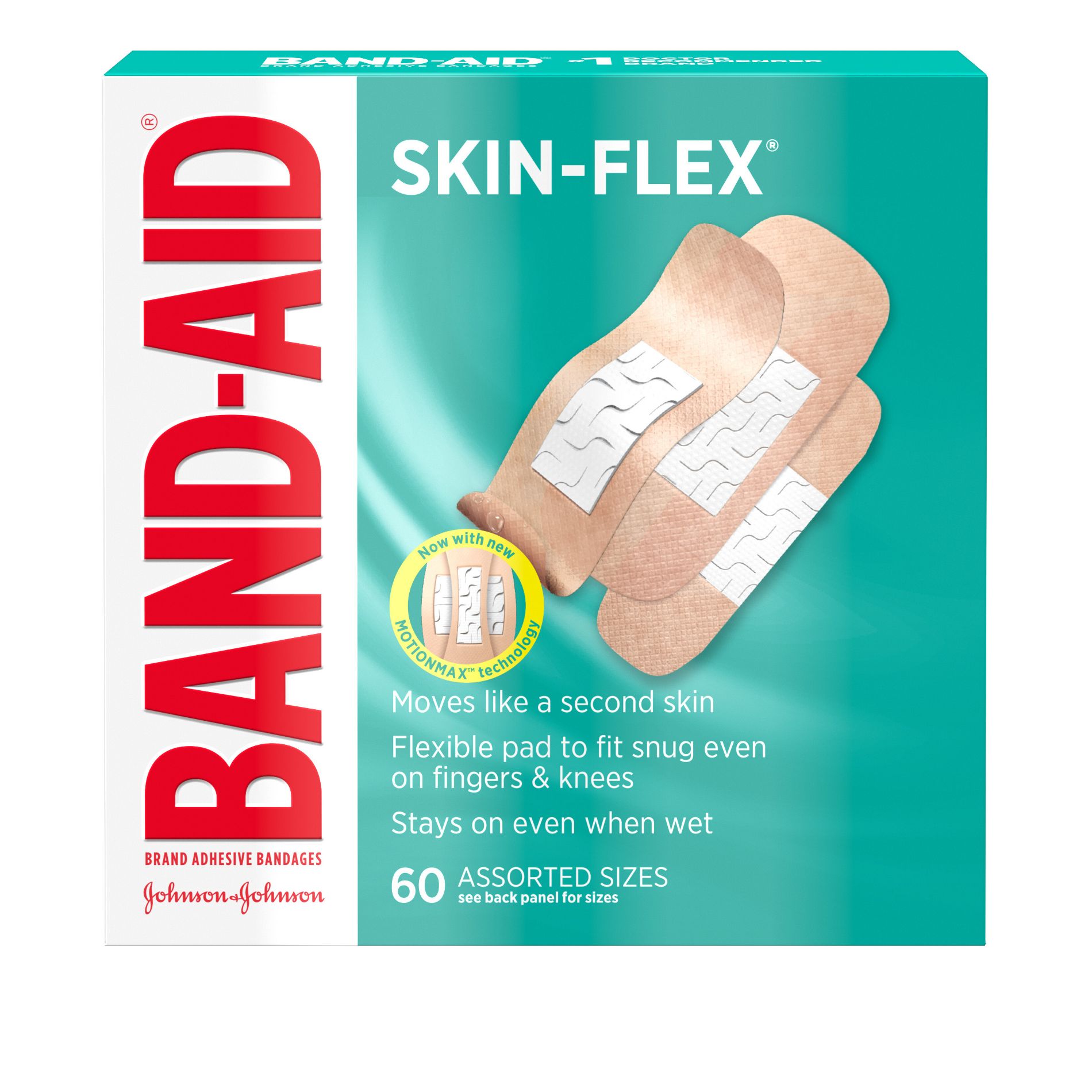 Band-Aid Skin-Flex Assorted Sizes Adhesive Bandages - 60ct