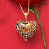 Ross-Simons Italian Multicolored Murano Glass Heart Pendant in 18kt Gold Over Sterling Size 1.63 - 4 of 4