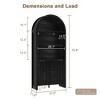 Bella Depot 71" Tall Farmhouse Arched Bookshelf with Storage Cabinet - 3 of 4