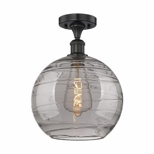 Athens Deco Swirl - 1 Light Semi-Flush Mount In Industrial Style-13.5 Inches Tall and 12 Inches Wide - 1 of 1