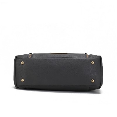 MKF Collection Shoulder Handbag, Ruby Vegan Leather with Adjustable Strap – MKF Collection by Mia K – Charcoal — фото 5