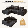 Modular Corduroy Sectional Sofa with Chaise Lounge,  Modern Oversized Convertible Cloud Couch with Deep Seats for Living Room - The Pop Home - 4 of 4