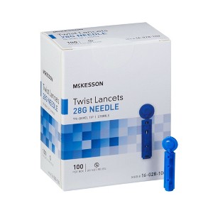 Mckesson 16-028-100 Twist Lancet 28G Needle (Box of 100) - 1 of 4