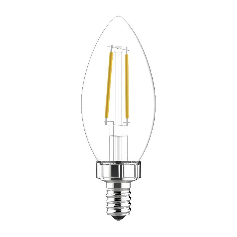 GE 2pk 4 Watts Soft White Candelabra Base Decorative Light Bulbs, 4 of 7