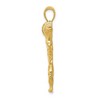 Black Bow Jewelry 14k Yellow Gold Bodybuilder with Barbell Pendant - 2 of 4