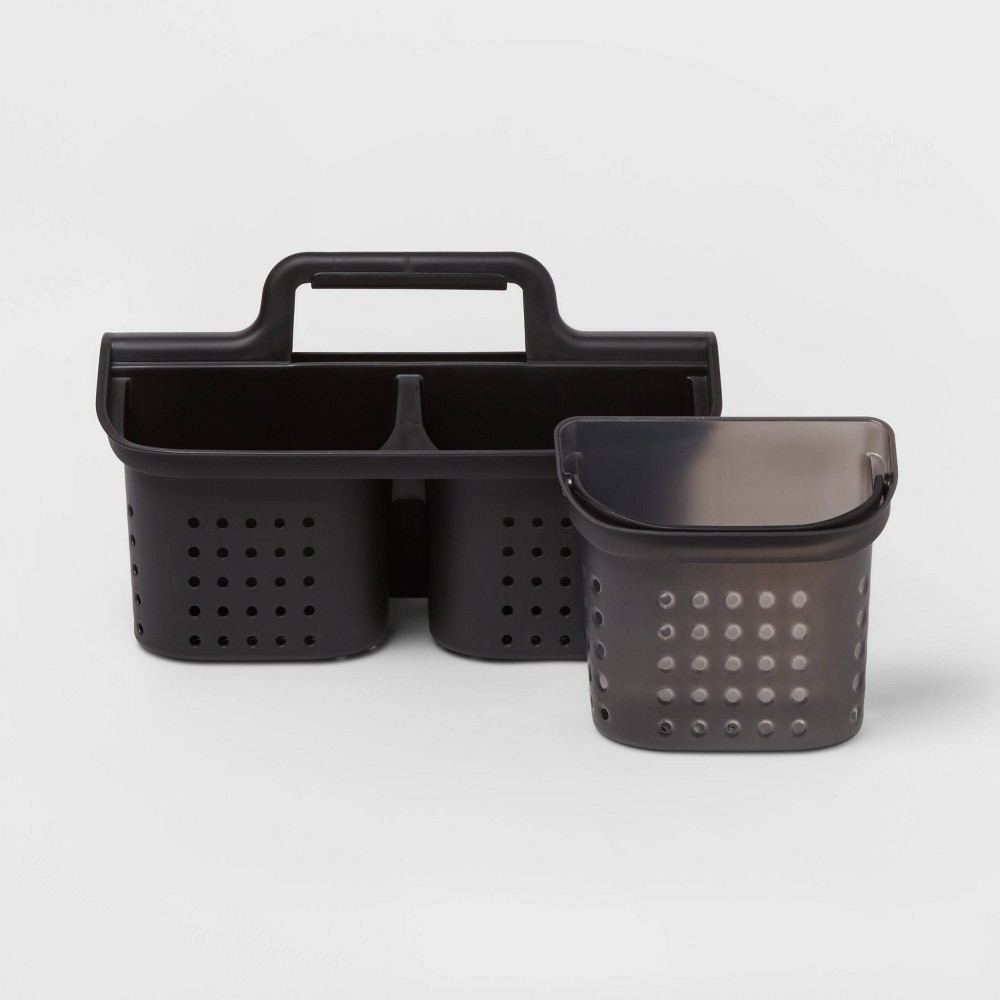 2-in-1 Shower Caddy Black - Room Essentials™