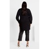 Women's Plus Size Turtle Neck Split Sweater - black | CITY CHIC - 3 of 4