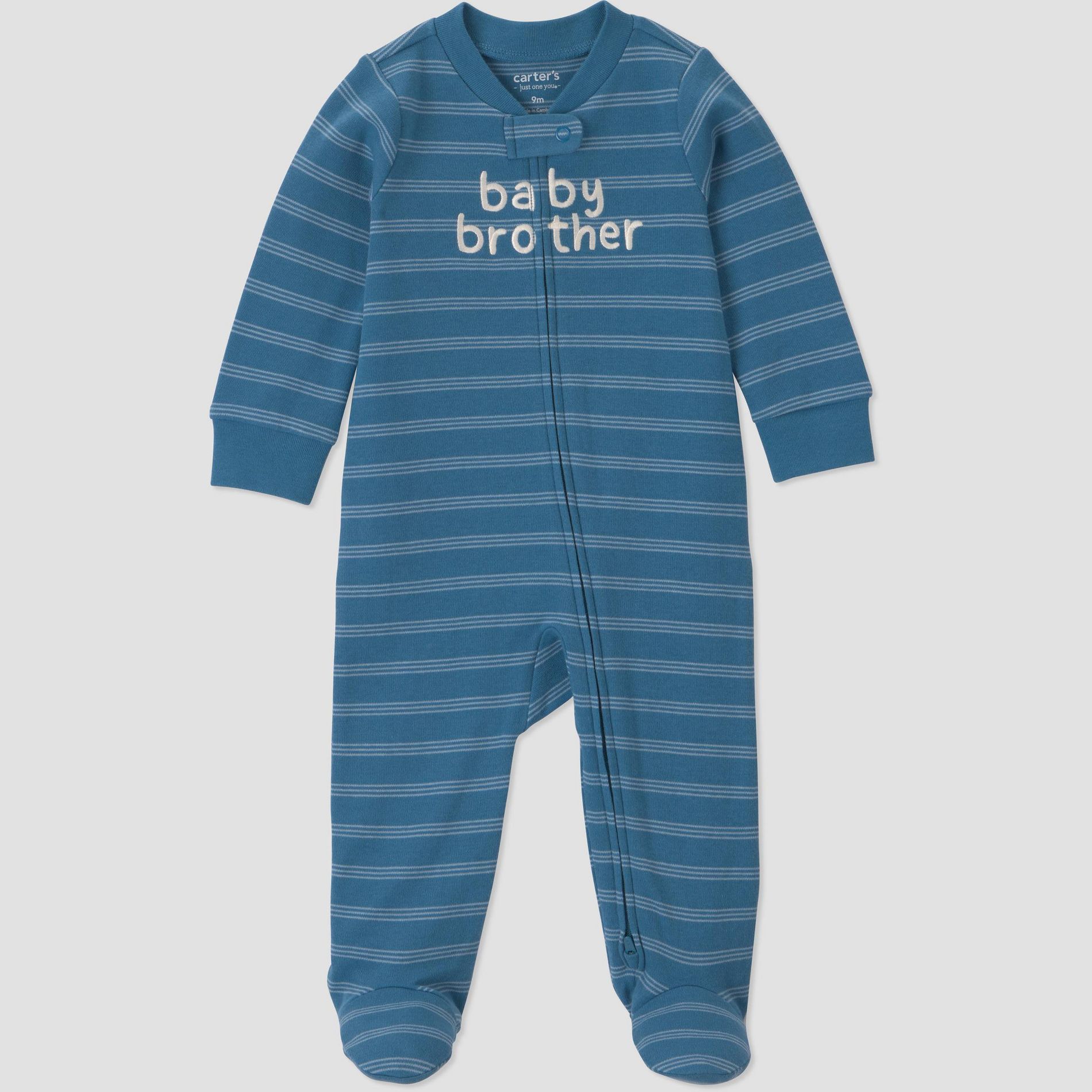 Carter's Just One You® Baby Boys' Striped "baby brother" Sleep N' Play - Blue Newborn