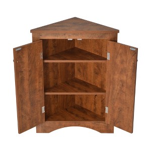 NicBex 31.5 Inch Bathroom Corner Cabinet with Doors and Shelves for Dining Room,Bathroom,Kitchen - 1 of 4