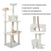 Pet Adobe Multilevel Cat Tree House With Hanging Rope - Ivory - 3 of 4
