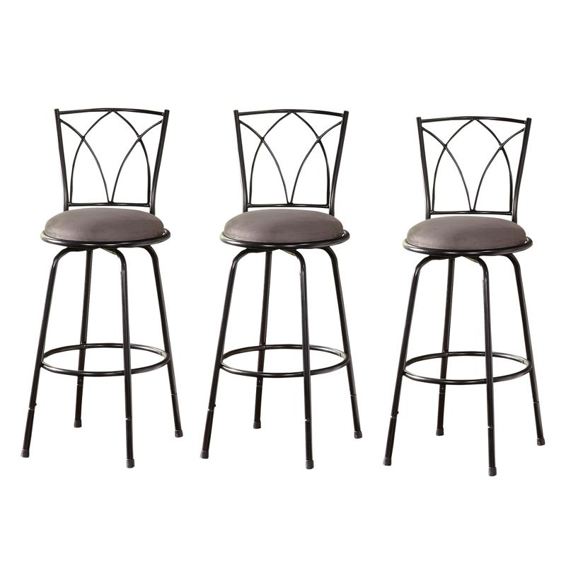 Set of 3 Delta Adjustable Height Stool Black/Gray - Buylateral, 1 of 8