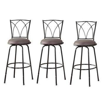 Set of 3 Delta Adjustable Height Stool Black/Gray - Buylateral