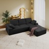 EMPIRE DIGILABS L-Shaped Cloud Sectional Sofa with Deep Seat,No Assembly Required,Modular Couches Sleeper for Living Room,Bedroom,Apartment, BLACK - 2 of 4
