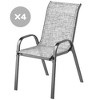 Outsunny Outdoor Dining Chairs Set of 4, Stackable Outdoor Patio Chairs with High Back, Breathable Mesh Seat for Garden Lawn Backyard - 4 of 4