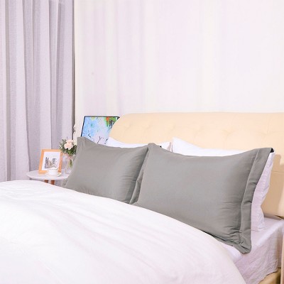 2 Pcs Queen 1800 Series Soft Brushed Microfiber Pillowcase Gray - PiccoCasa