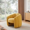Art Leon Comfortable Upholstered Pumpkin Chair with Back Cushion - 3 of 4