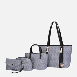 MKF Collection Marimar  M Signature Vegan Leather Women’s Tote – 4 Pcs set Handbag by Mia K - 1 of 4