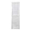 Plastic Development Group 14 x 43 Inch Decorative Exterior Vinyl Plastic Louvered Window Shutters w/ Installation Kit & Instructions, 4 Pack, White - 2 of 4