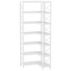 Resenkos Bookshelf, Bookcase Standing Shelf Unts,7-Tier Corner Bookshelf Corner Bookcase Storage Display Rack,White - 3 of 3