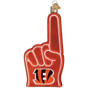 Old World Christmas Blown Glass Ornament for Christmas Tree, Cincinnati Bengals Foam Finger - 1 of 4