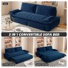 Kumasinova 3-in-1 Convertible Sleeper Sofa Bed – Queen-Size Pull-Out, Velvet Upholstered Couch with Storage Bag, Multi-Functional Loveseat Bed - 3 of 4