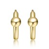 Classic 14K Yellow Gold Plated Round Hoop Earrings with a Timeless Design for Effortless Elegance - 2 of 2