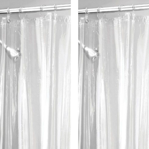 Mdesign Waterproof Vinyl Shower Curtain, Long Shower Curtain Liner Target