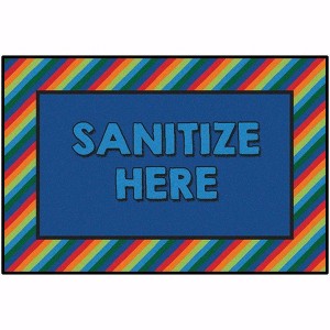 Carpets for Kids Rainbow Striped Sanitize Classroom Rug 3' x 4' 6" Rectangle - 1 of 4