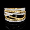 Ross-Simons 0.50 ct. t.w. Lab-Grown Diamond Highway Ring in 18kt Gold Over Sterling - 4 of 4