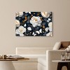 Art Remedy Navy Elegance Floral Elegant realistic Floral Wall Art Unframed - 2 of 4