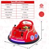 Costway 12V Kids Ride on Bumper Car Remote Control w/ Flashing LED Light & Music - 3 of 4