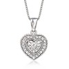 Ross-Simons 0.20 ct. t.w. Diamond Jewelry Set: Heart-Shaped Earrings and Pendant Necklace in Sterling Silver - 3 of 4
