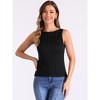 INSPIRE CHIC Women's Textured Knit Sleeveless Boat Neck Fitted Basic Tank Top - 4 of 4