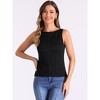 INSPIRE CHIC Women's Textured Knit Sleeveless Boat Neck Fitted Basic Tank Top - image 4 of 4