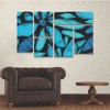 Trademark Fine Art Alonzo Saunders  Black and Blue I 3 Piece Panel Set Art - 3 of 3