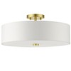 Livex Lighting Meridian 4 - Light Semi-Flush Mount in  Satin Brass - 2 of 3