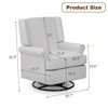 Swivel Rocker Chair, 360° Rocking Glider Recliner Chairs, Manual Nursery Glider with Soft Upholstered Seat & Backrest - 2 of 4