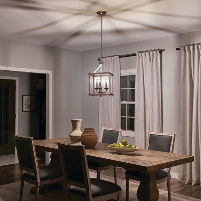 Larkin Distressed Bronze 12" Traditional 3-Light Pendant