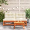 Garden Sofa Set of 2 Wax brown, Cream vidaXL - 3 of 4