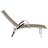 vidaXL Sun Lounger Textilene and Aluminum Taupe - 4 of 4