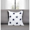 HomeRoots 16" White and Blue Star Cotton Throw Pillow - 2 of 4