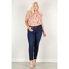 Slickblue Plus Size Pink Sheer Floral Top, Round Neck Blouse for Women, Soft Stretchy Fabric, Size 1XL-3XL - 2 of 4