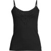 Lands' End Women's Variegated Micro Rib Lace Trim Cami - 3 of 4