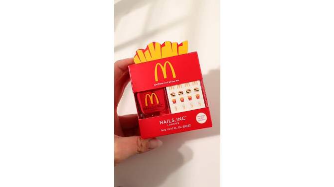 Nails Inc. x McDonald Nail Polish with Stickers - Fries - 0.47 fl oz, 2 of 12, play video