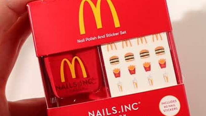 Nails Inc. x McDonald Nail Polish with Stickers - Fries - 0.47 fl oz, 2 of 12, play video