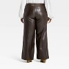 Women's Everyday High-Rise Wide Leg Faux Leather Pants - Universal Thread™ - 2 of 3
