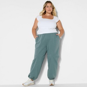 Women's Fleece Mid-Rise Joggers - Wild Fable™ - 1 of 3