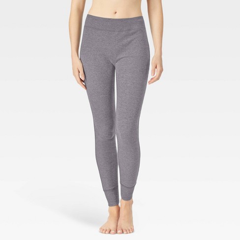 Warm Essentials By Cuddl Duds Women's Waffle Thermal Leggings - Graphite  Heather Xxl : Target