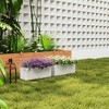 Resenkos Patio Planting Bed, Raised Garden Bed,2 Pack 20 Inch Railing Flower Pots, Self-Watering Hanging Planter Box, - 3 of 4