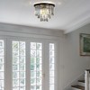 ALOADECOR 6-Lights Modern 3-Tier Round Crystal Flush Mount Ceiling Light with Crystal Accent - 2 of 4